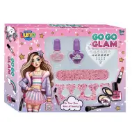 Luna: Set manicure Go-Go Glam con unghie finte e smalto per unghie, 5 pezzi
