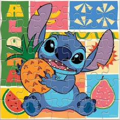 Luna: Stitch puzzle da 42 pezzi da colorare immagine 2