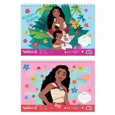 Luna: Vaiana 2 taccuino creativo da colorare con adesivi e stencil in diverse varianti