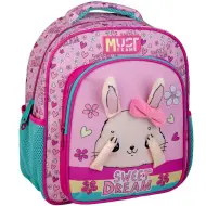 Luna: Zainetto asilo Must Team con coniglietto, arrotondato, 2 scomparti, 27x10x31 cm