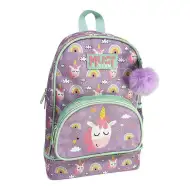 Luna: Zainetto asilo isotermico sagomato con motivo Team Unicorno, 25x14x36 cm