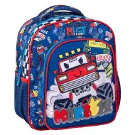 Luna: Zainetto per asilo a due scomparti con angoli arrotondati, motivo Team Monster Truck, 27x10x31 cm