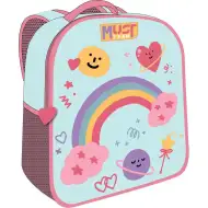 Luna: Zainetto per lasilo Must Team 3D con motivo arcobaleno, 26x10x32 cm