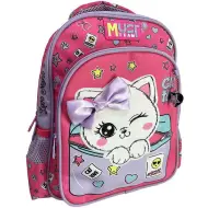 Luna: Zaino per asilo Must Team gattino con fiocco, angoli arrotondati, 2 scomparti, 27x10x31 cm