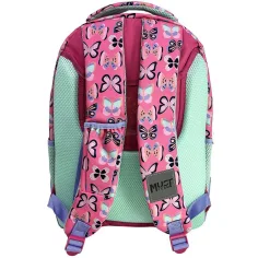 Luna: Zaino scolastico Must Team con farfalle, angoli arrotondati, 3 scomparti, 32x18x43 cm immagine 2