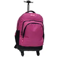 Luna: Zaino trolley scolastico Must Team Pink a 3 scomparti, zaino 31x24x45 cm