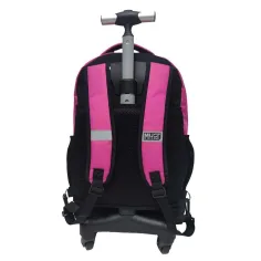 Luna: Zaino trolley scolastico Must Team Pink a 3 scomparti, zaino 31x24x45 cm immagine 2