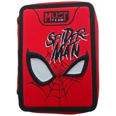Luna: astuccio Must Team a 2 livelli a tema Spider-Man, già completo, 15x5x21 cm