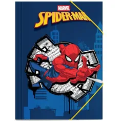 Luna: cartella elastica blu con fantasia di Spider-Man 25x35 cm