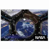 Luna: cartella portadocumenti in plastica con chiusura a bottone della NASA, formato A4