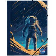 Luna: cartellina con elastico con astronauta della NASA 25x35 cm