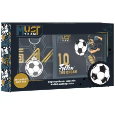 Luna: confezione regalo Must Team - portafoglio da calcio con portachiavi