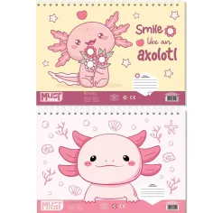 Luna: quaderno da schizzi Must Axolotl A4, 30 fogli, in varie versioni