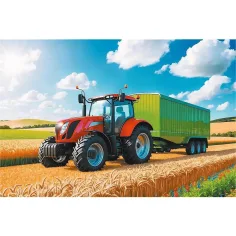 Macchine agricole: Trattore con rimorchio puzzle da 100 pezzi - Trefl immagine 2