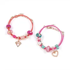 Make It Real: Creazione di gioielli, braccialetti con charm halo in contenitore rosa immagine 4