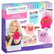 Make It Real: Set per creare adorabili pompon di pelliccia 4 pezzi