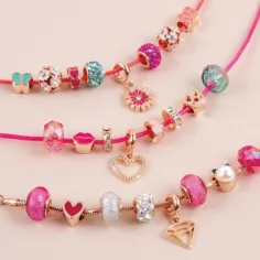 Make it Real: Braccialetti con Ciondolo di Cristallo Rosa immagine 4