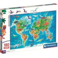 Mappa dei dinosauri puzzle da 180 pezzi - Super puzzle - Clementoni