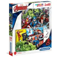 Marvel Avengers Supercolor 2 in 1 puzzle 2x60 pezzi - Clementoni