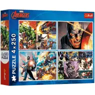 Marvel: Avengers puzzle 4x250 pezzi - Trefl