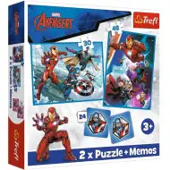 Marvel: Avengers puzzle e carte memoria 2 in 1 set - Trefl