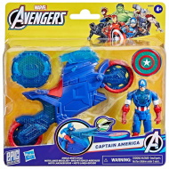 Marvel: Capitan America con moto e lanciatore di scudo - Hasbro