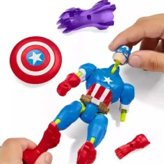 Marvel Mix Mashers: Avengers Capitano America figura con accessori - Hasbro immagine 3