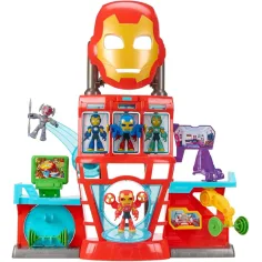 Marvel: quartier generale di Iron Man, set da gioco con personaggi - Hasbro immagine 3