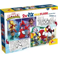 Marvel Spidey 2 in 1 maxi puzzle 2x24 pezzi e libro da colorare 50x35 cm - Lisciani