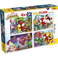 Marvel Spidey 2 in 1 maxi puzzle 4x48 pezzi e album da colorare 35x25cm - Lisciani