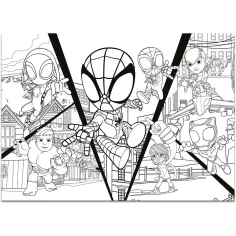 Marvel Spidey 2 in 1 maxi puzzle 4x48 pezzi e album da colorare 35x25cm - Lisciani immagine 5