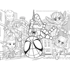 Marvel Spidey 2 in 1 puzzle da 48 pezzi e album da colorare 35x25cm - Lisciani immagine 2