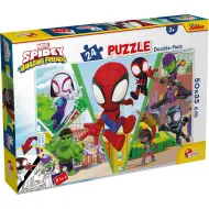Marvel Spidey lotta 2 in 1 puzzle da 24 pezzi e album da colorare 50x35 cm - Lisciani