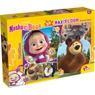 Masha e Orso 2 in 1 maxi puzzle da 24 pezzi e album da colorare 70x50cm - Lisciani