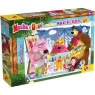 Masha e Orso pittura con gli amici puzzle maxi da pavimento 60 pezzi 70x50cm - Lisciani
