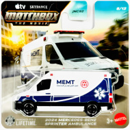 Matchbox A Film: 2024 Mercedes-Benz Sprinter Ambulanza, macchinina in scala 1/64 - Mattel