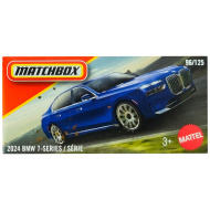Matchbox: BMW Serie 7 2024, macchinina blu con scatola di cartone, scala 1/64 – Mattel
