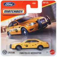 Matchbox: Ford Police Interceptor macchinina gialla 1/64 - Mattel