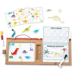 Melissa & Doug: Set da disegno cancellabile e creativo magnetico con dinosauri immagine 2