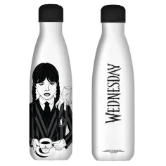 Mercoledì: Borraccia termica in acciaio inossidabile 500ml colore bianco immagine 2