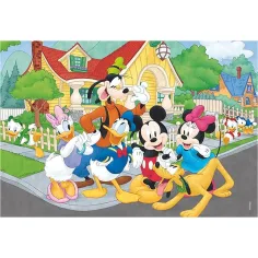 Mickey Mouse 2 in 1 maxi puzzle da 2x12 pezzi e album da colorare - Lisciani immagine 4