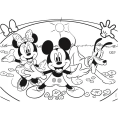 Mickey Mouse 2 in 1 puzzle da 48 pezzi e album da colorare 35x25 cm - Lisciani immagine 3