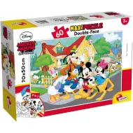 Mickey Mouse e amici 2 in 1 maxi puzzle da 60 pezzi e album da colorare 70x50cm - Lisciani