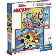Mickey Mouse e i suoi amici Supercolor 2 in 1 puzzle 2x20 pezzi - Clementoni
