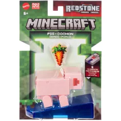 Minecraft: Figura del maiale con accessori - Mattel
