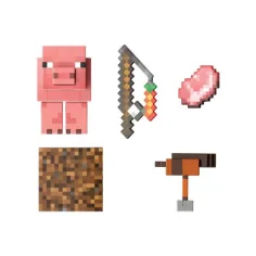 Minecraft: Livello Diamante - Figura di Maiale - Mattel immagine 2