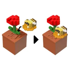 Minecraft Reveal mini figura nel contenitore - Papavero - Mattel immagine 3