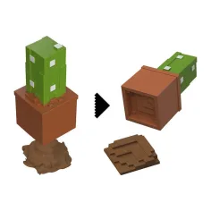 Minecraft Reveal minifigura con contenitore - Cactus - Mattel immagine 3