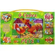 Mini cubi da favola con animali da fattoria, set da 6 pezzi