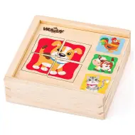 Mini puzzle di legno con animali in scatola - Woodyland